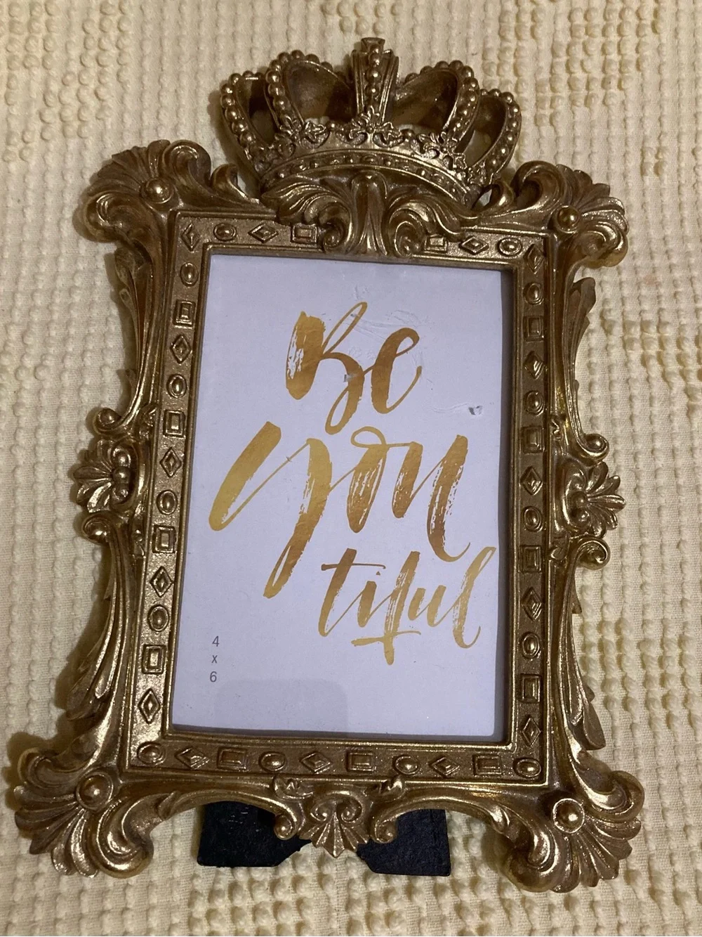 Ornate Gold Crown Frame - 4x6 Decorative Photo Frame